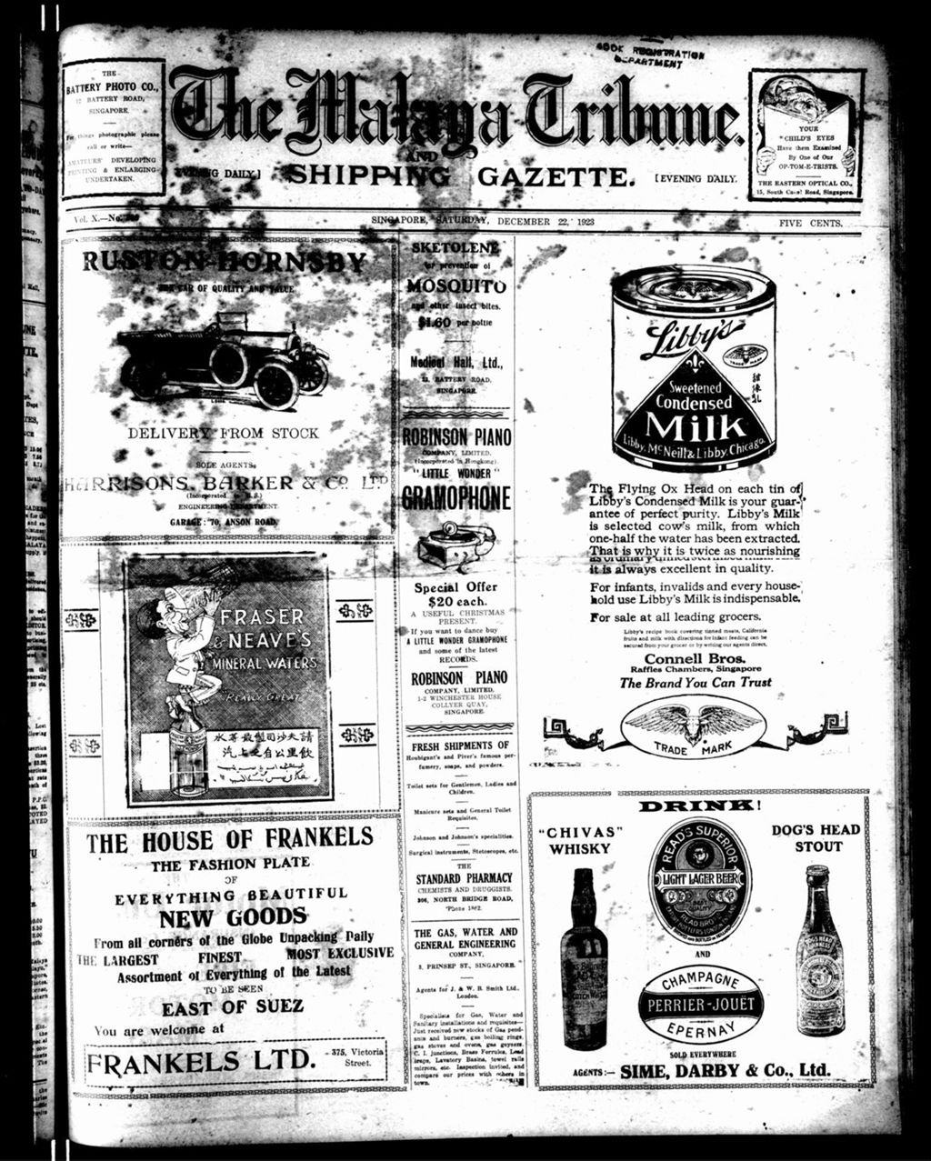 Miniature of Malaya Tribune 22 December 1923