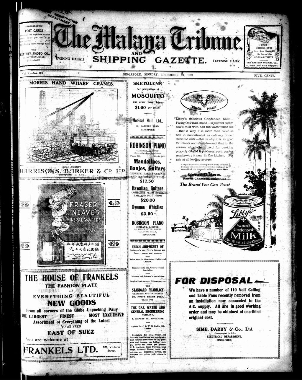 Miniature of Malaya Tribune 24 December 1923