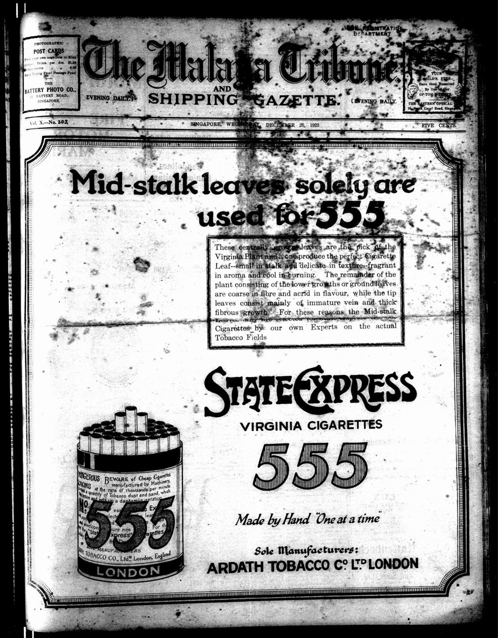 Miniature of Malaya Tribune 26 December 1923