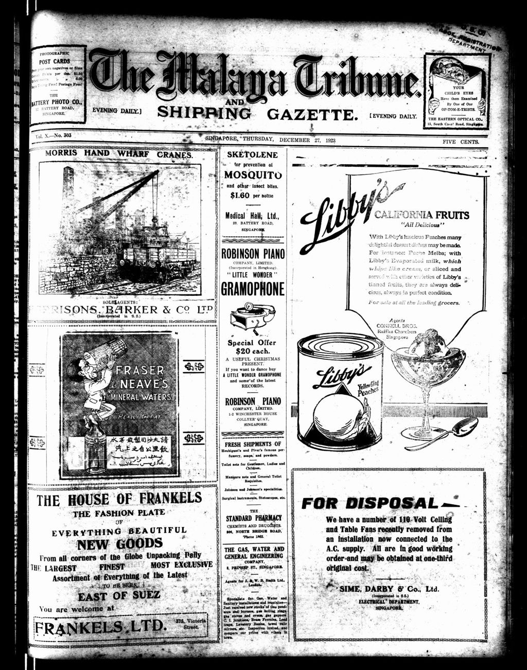 Miniature of Malaya Tribune 27 December 1923