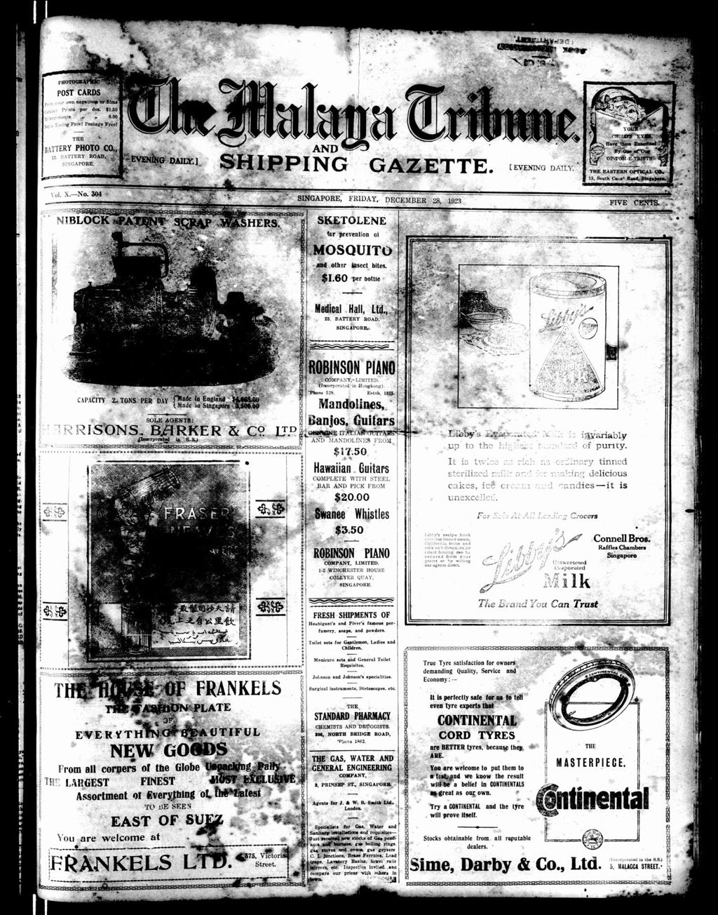 Miniature of Malaya Tribune 28 December 1923