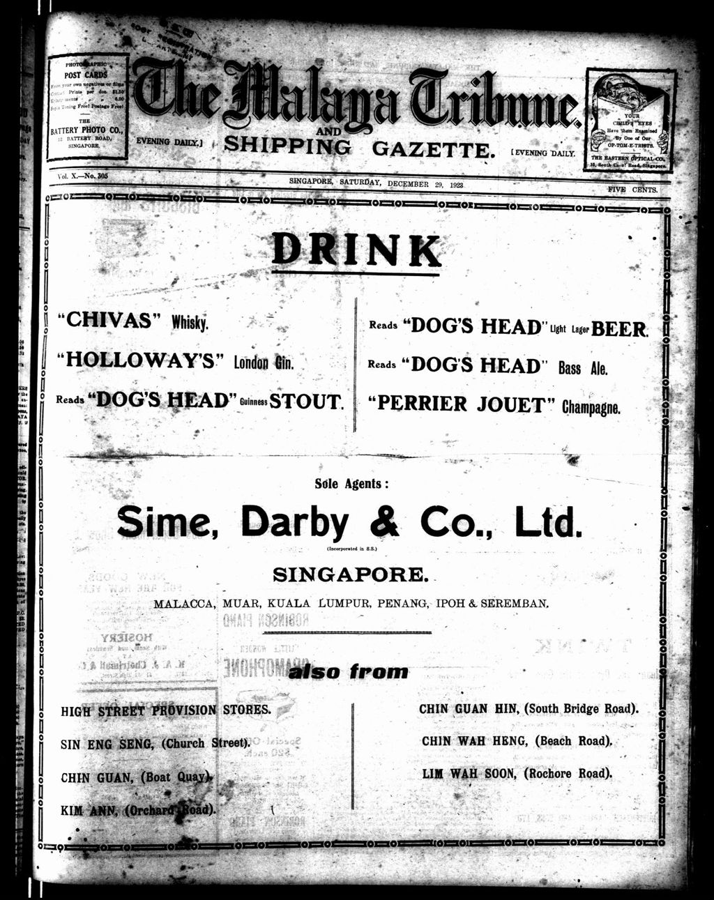 Miniature of Malaya Tribune 29 December 1923