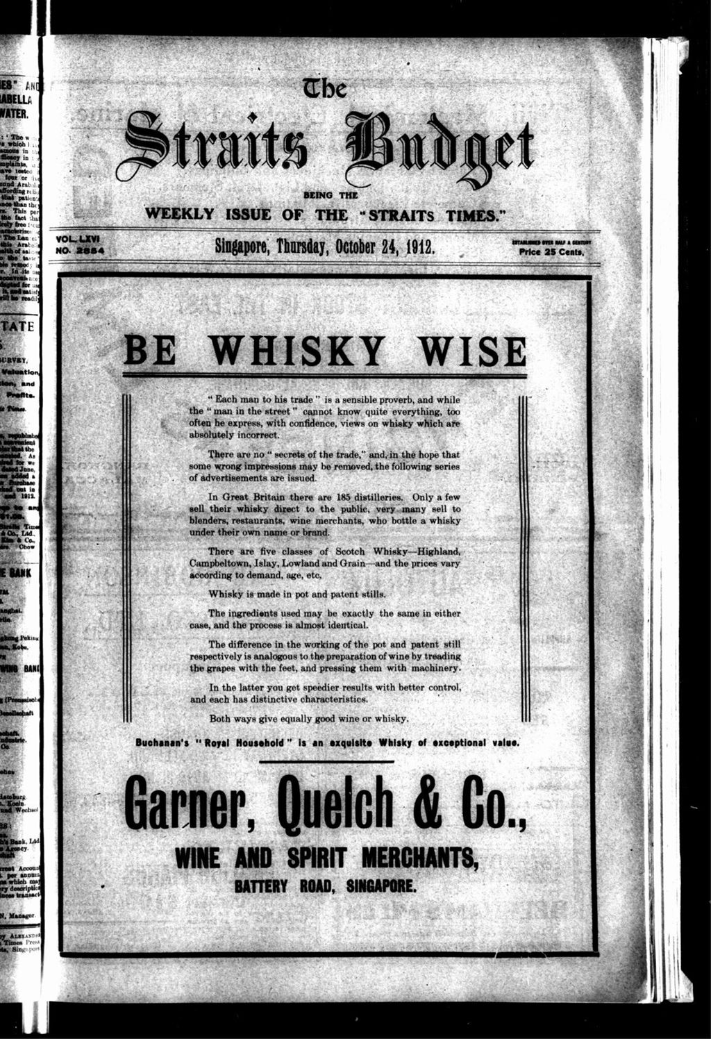 Miniature of Straits Budget 24 October 1912