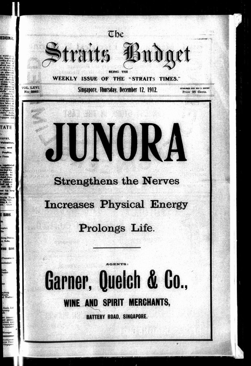 Miniature of Straits Budget 12 December 1912