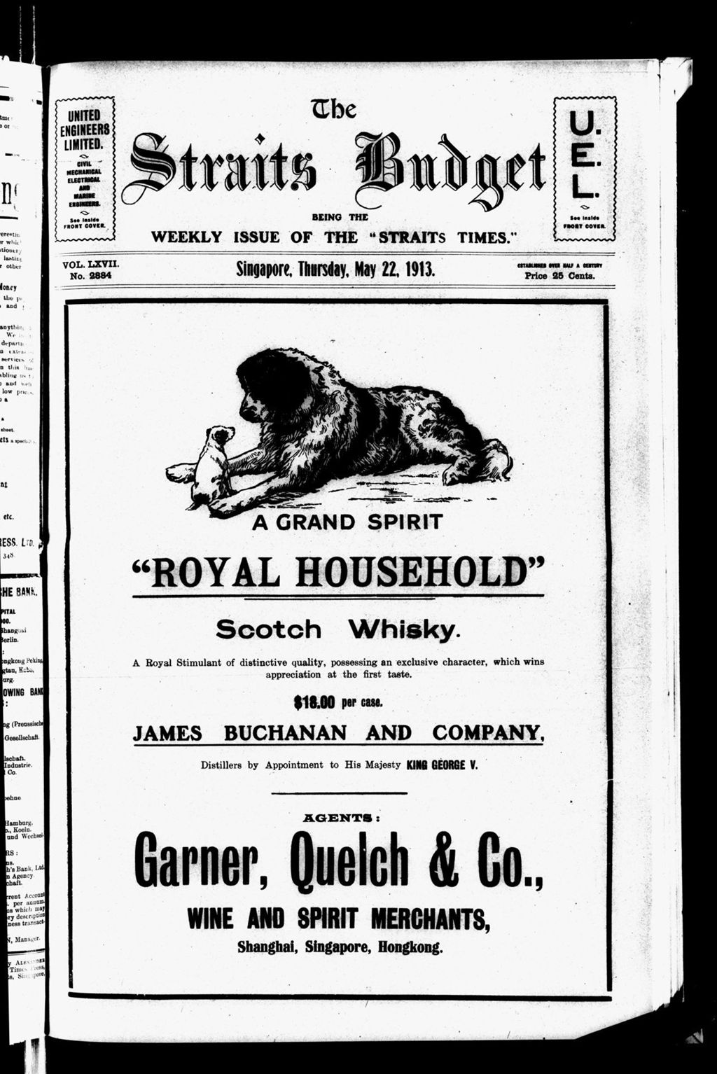 Miniature of Straits Budget 22 May 1913