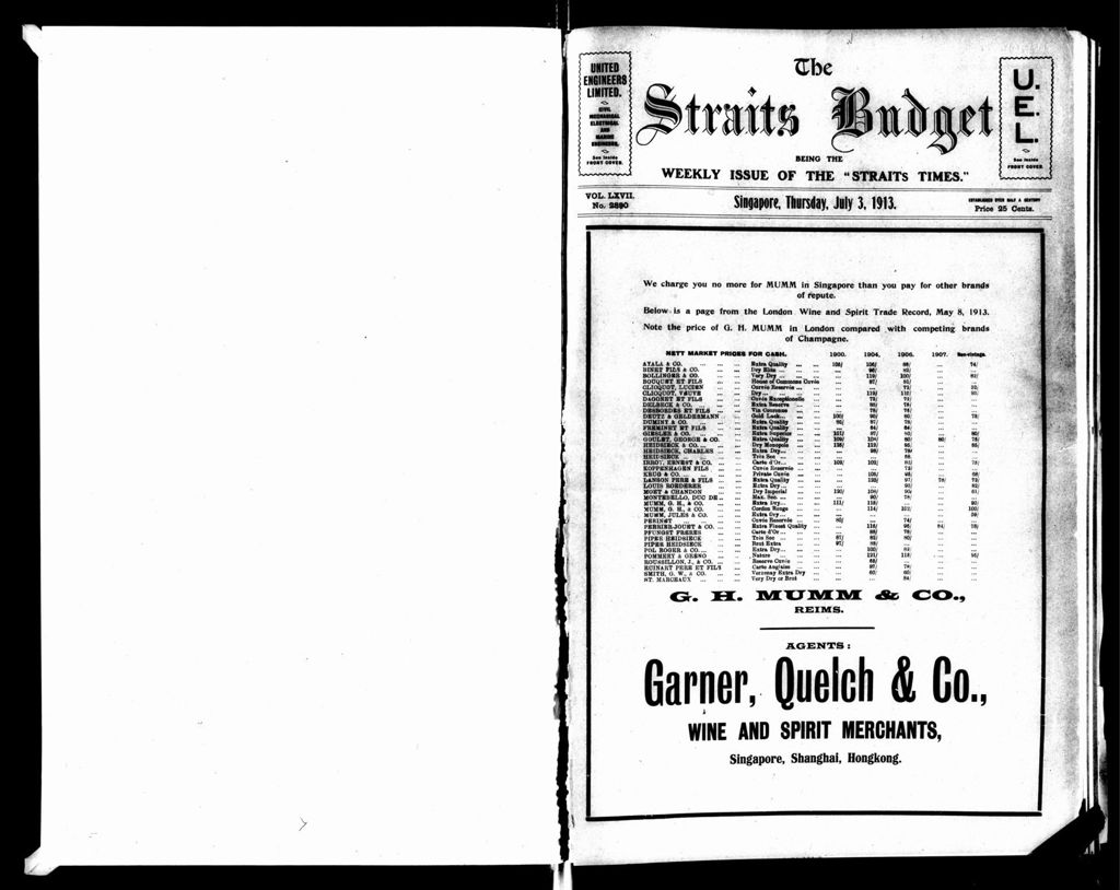 Miniature of Straits Budget 03 July 1913