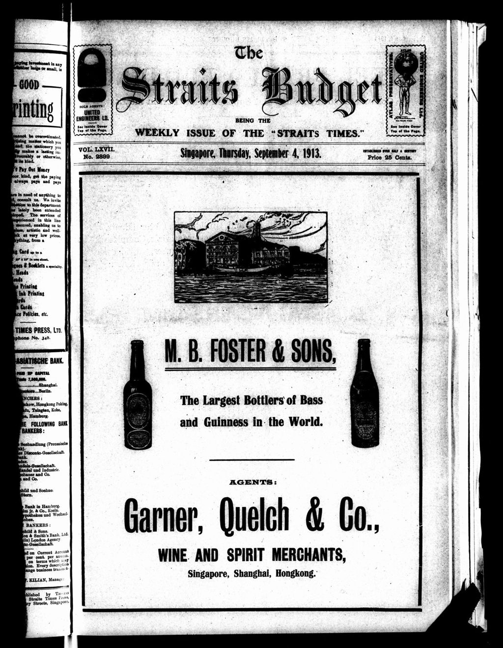 Miniature of Straits Budget 04 September 1913