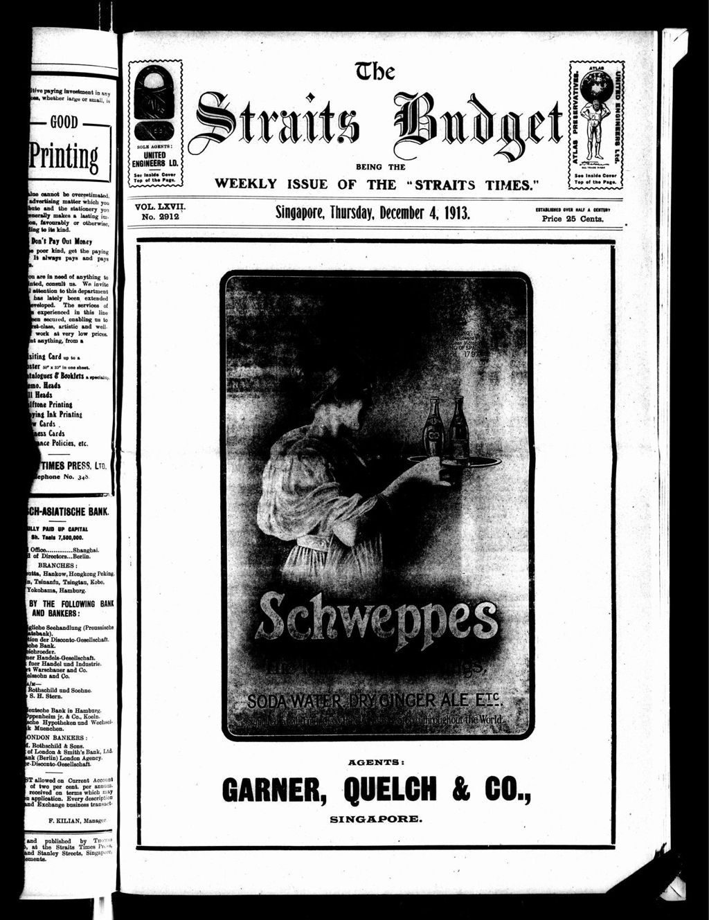 Miniature of Straits Budget 04 December 1913