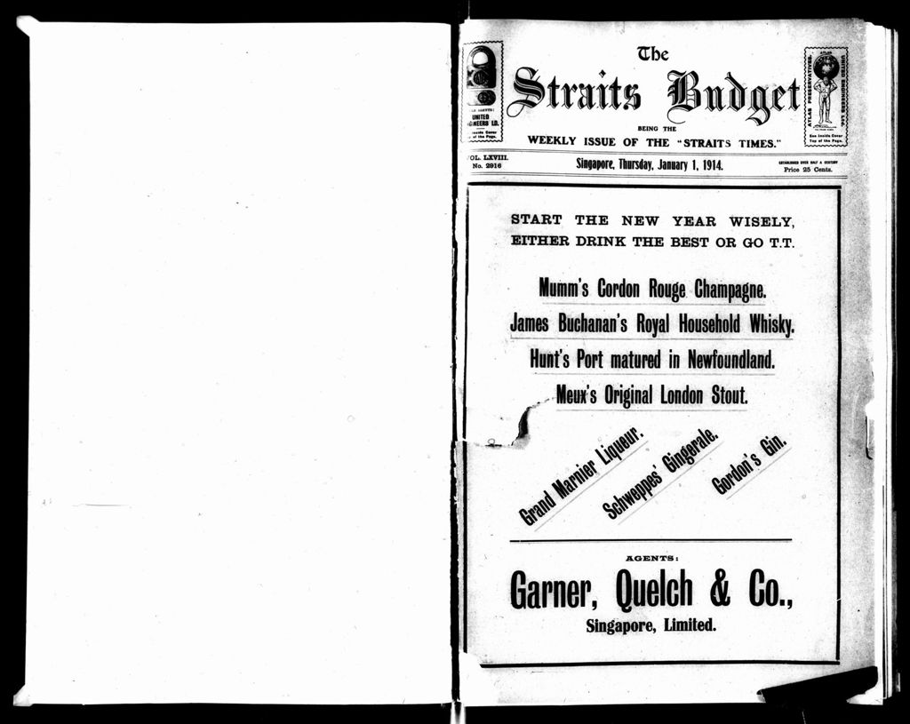 Miniature of Straits Budget 01 January 1914