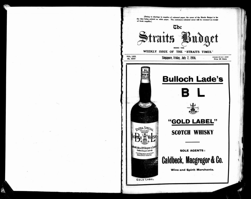 Miniature of Straits Budget 07 July 1916