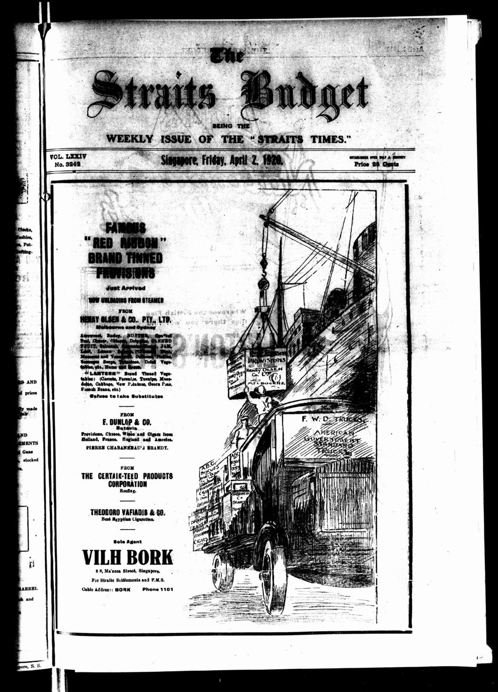 Miniature of Straits Budget 02 April 1920