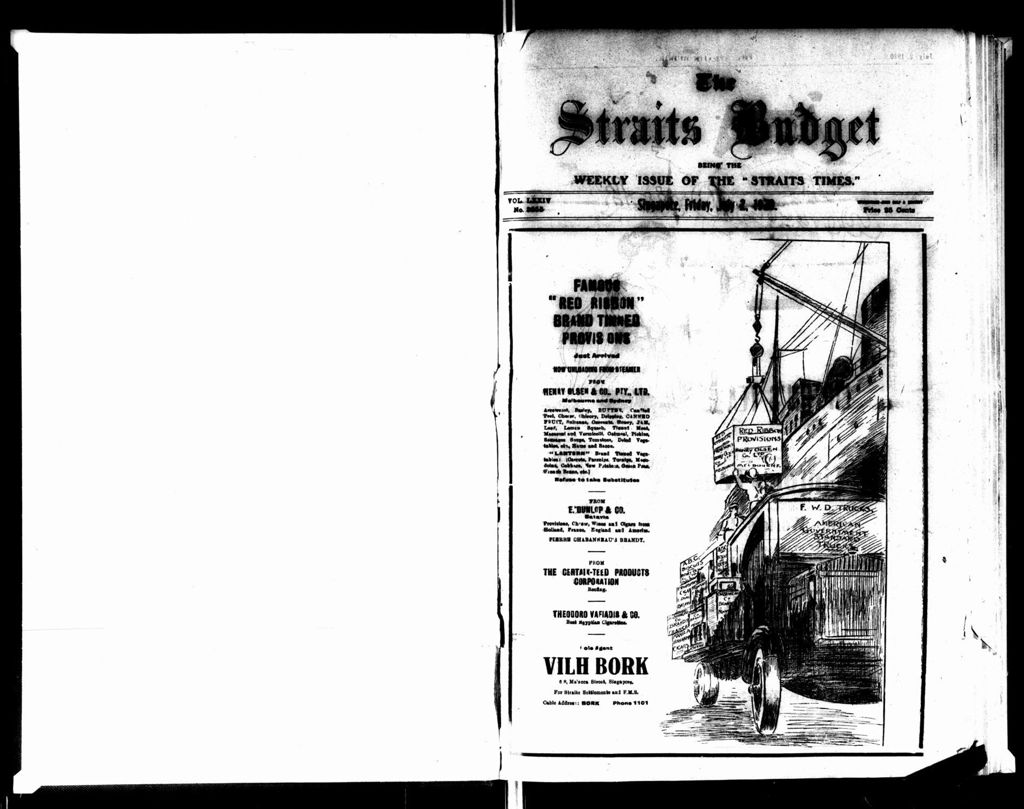 Miniature of Straits Budget 02 July 1920