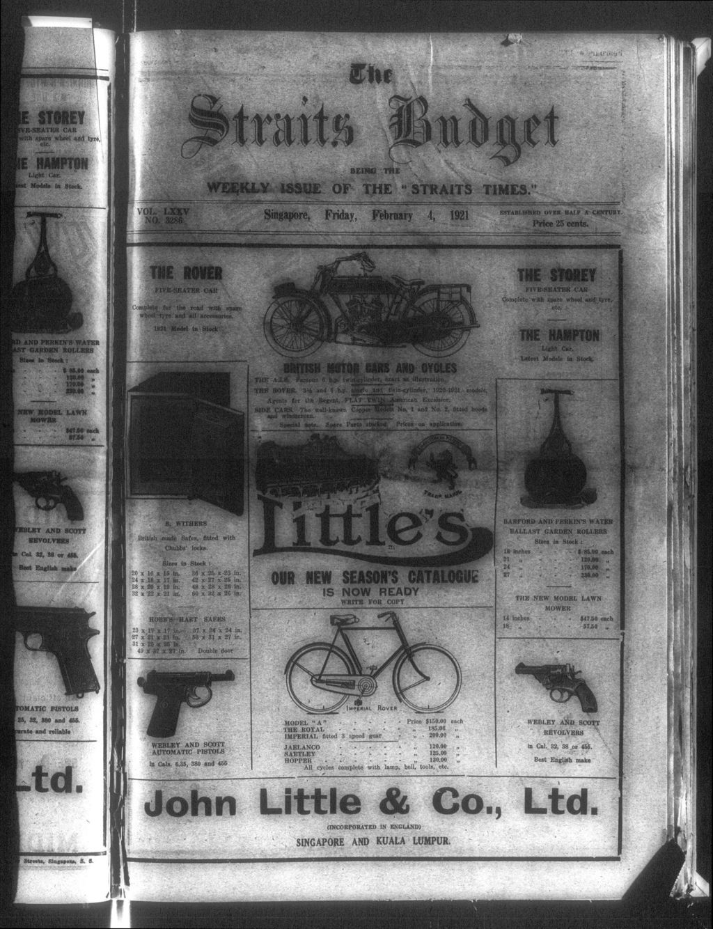 Miniature of Straits Budget 04 February 1921