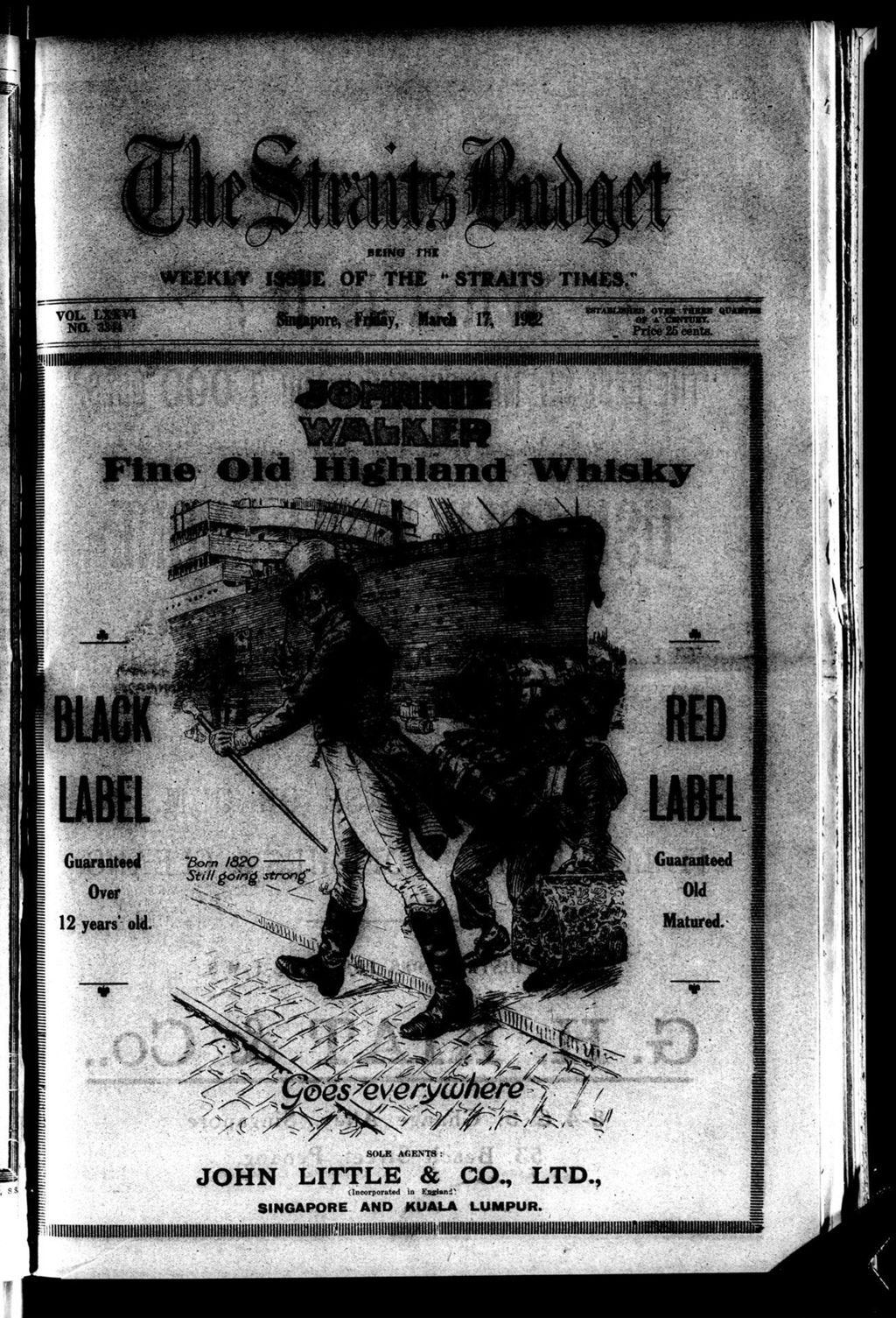 Miniature of Straits Budget 17 March 1922