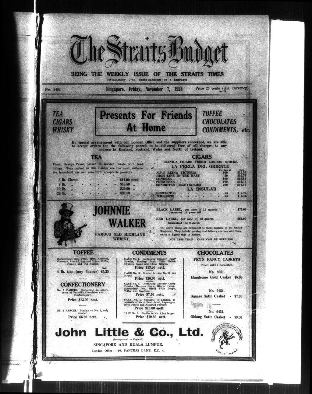 Miniature of Straits Budget 07 November 1924