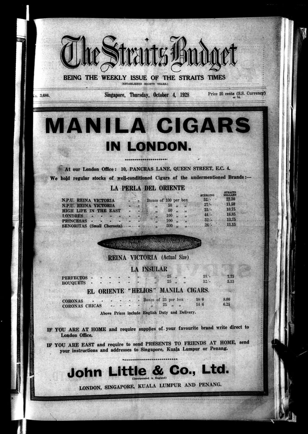 Miniature of Straits Budget 04 October 1928