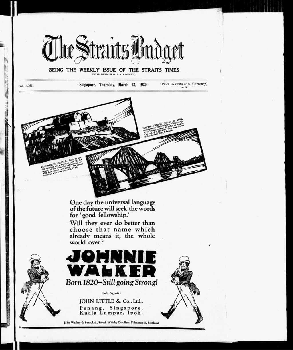 Miniature of Straits Budget 13 March 1930