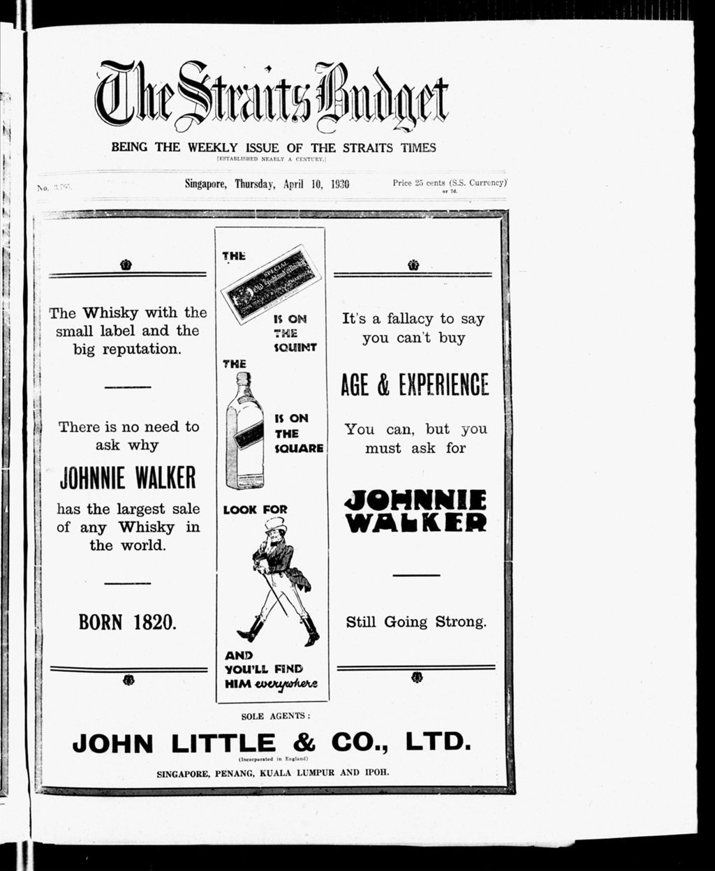 Miniature of Straits Budget 10 April 1930