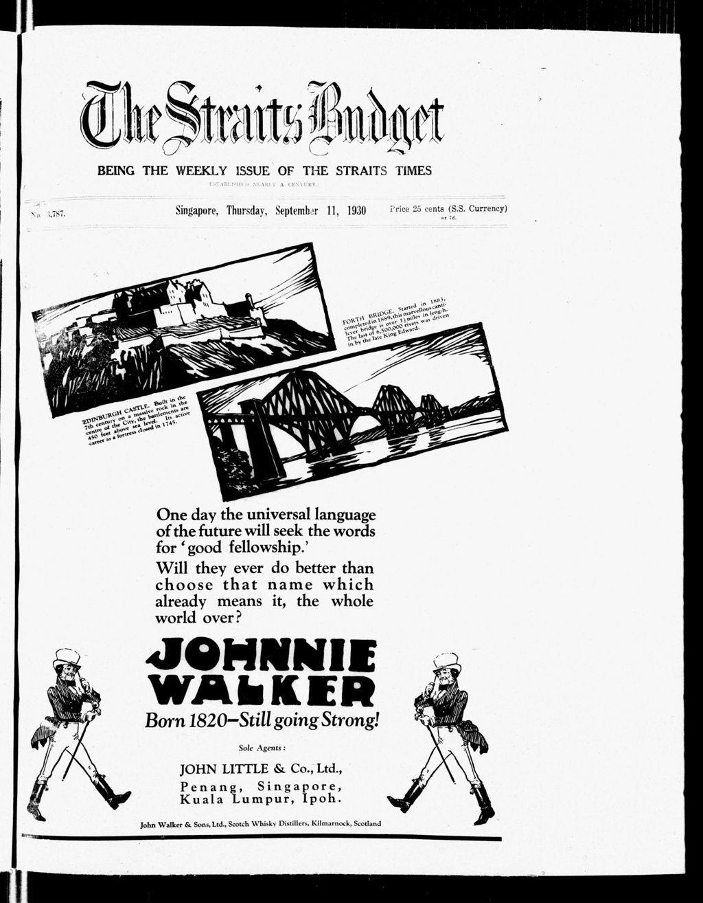 Miniature of Straits Budget 11 September 1930