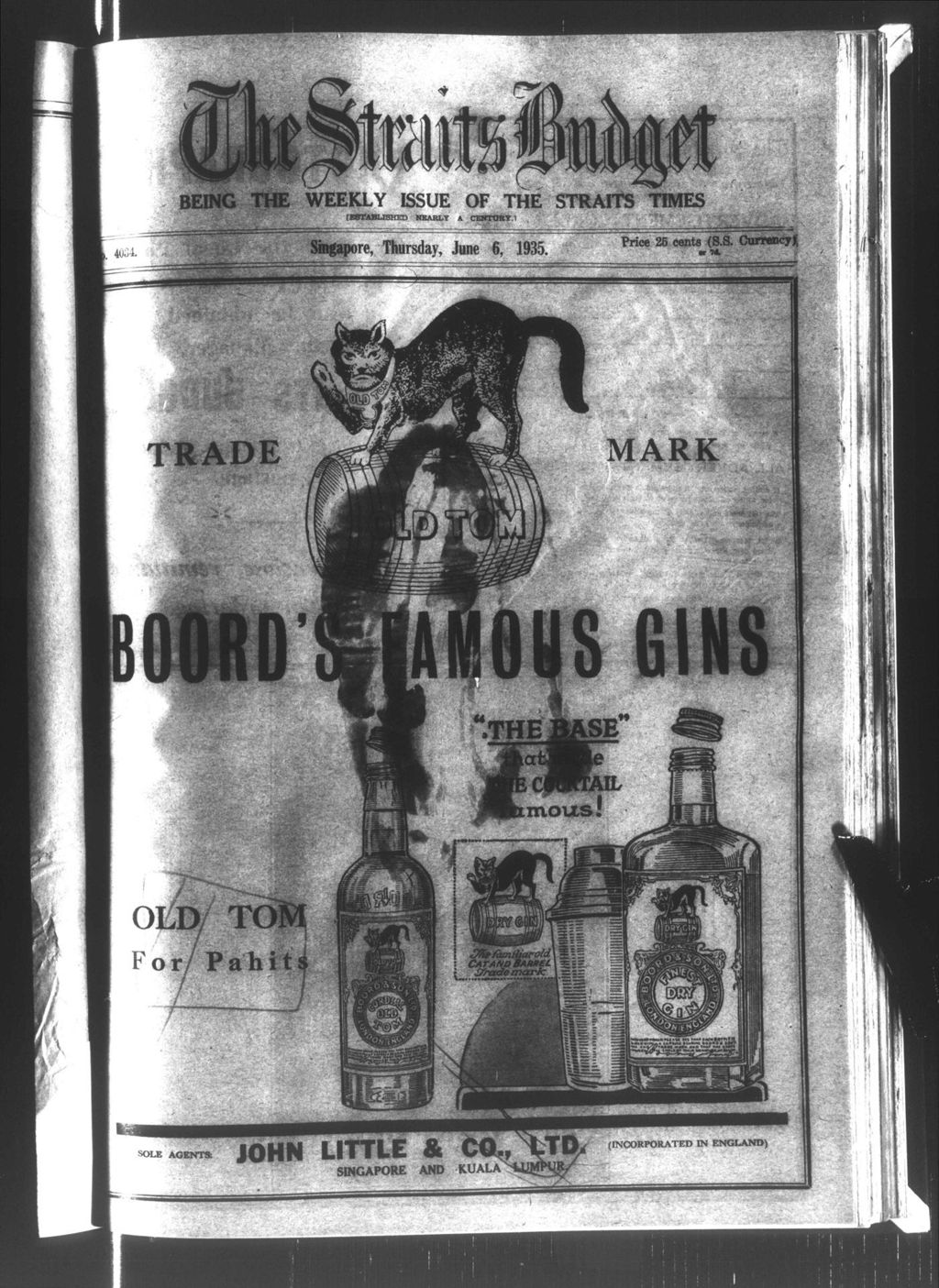 Miniature of Straits Budget 06 June 1935