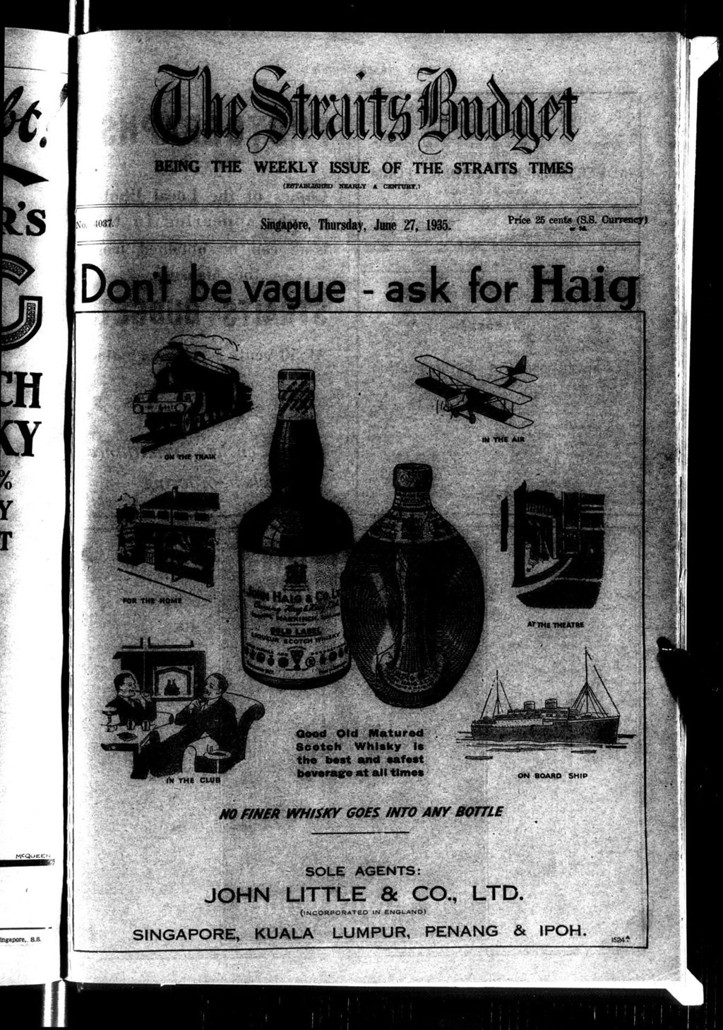 Miniature of Straits Budget 27 June 1935