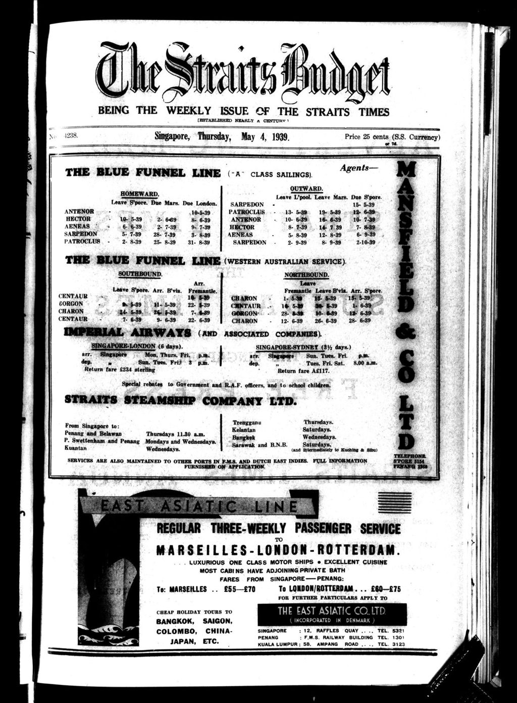 Miniature of Straits Budget 04 May 1939