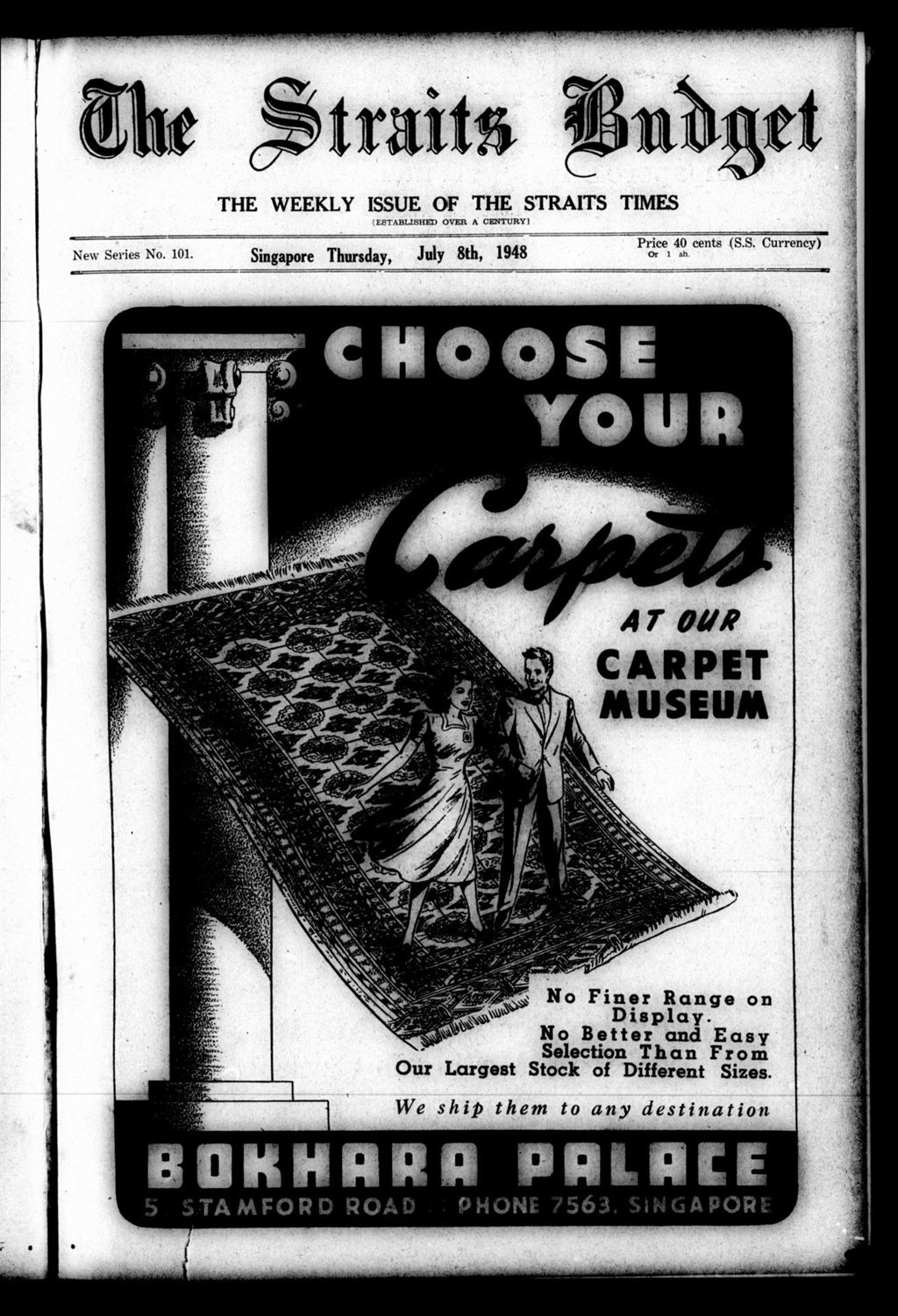 Miniature of Straits Budget 08 July 1948