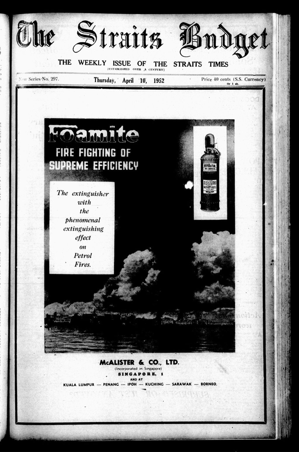 Miniature of Straits Budget 10 April 1952