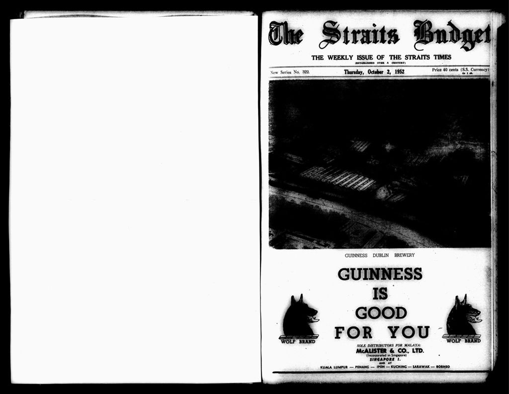 Miniature of Straits Budget 02 October 1952