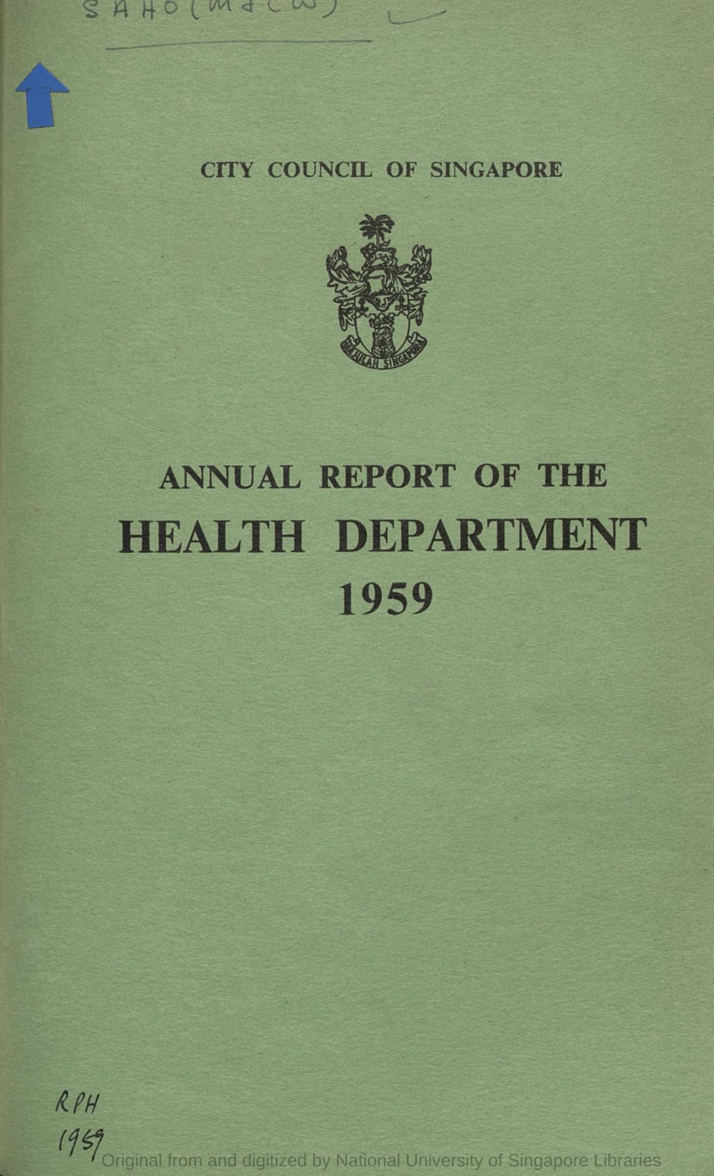 Miniature of Annual report of the Health Department, 1959