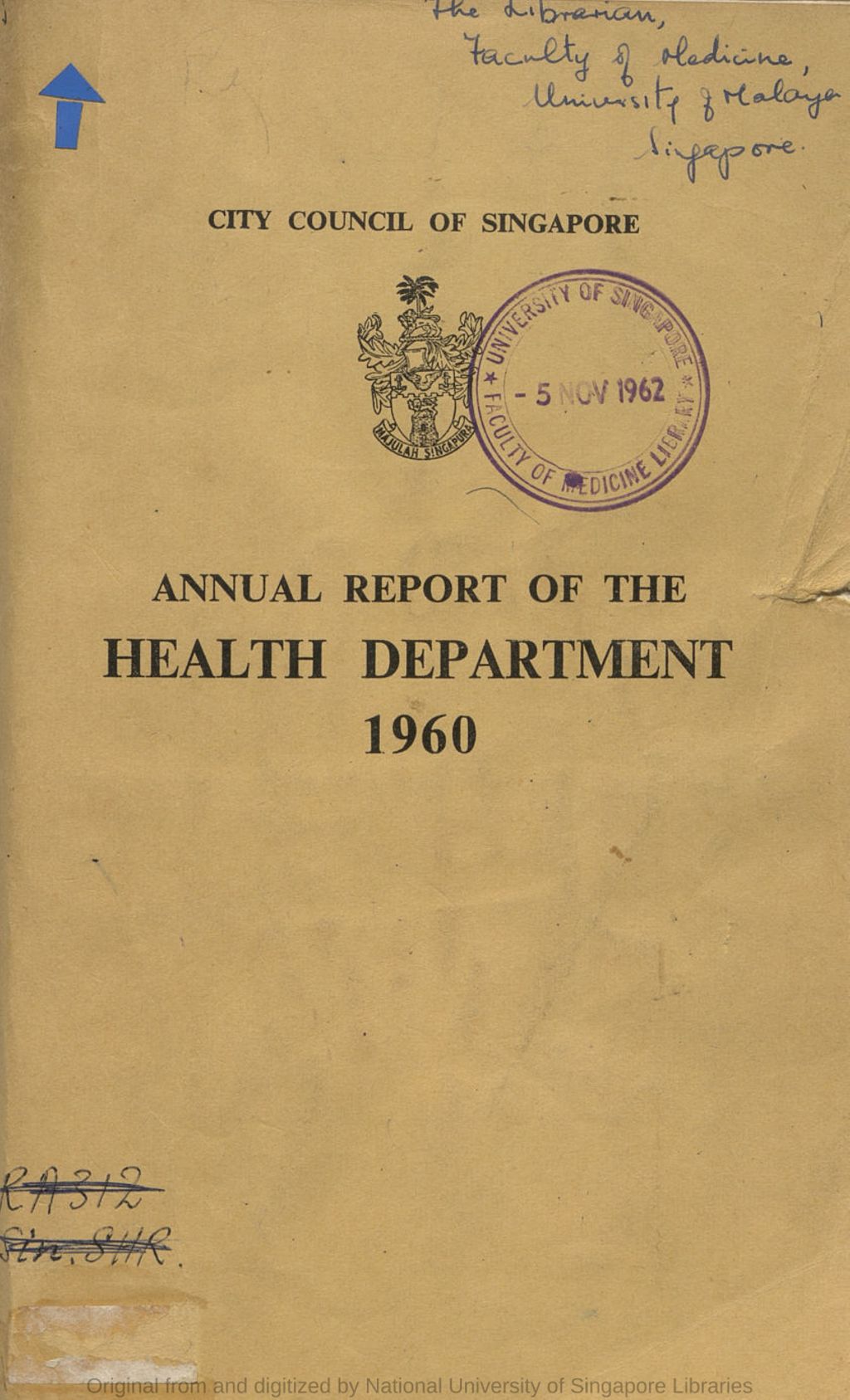 Miniature of Annual report of the Health Department, 1960