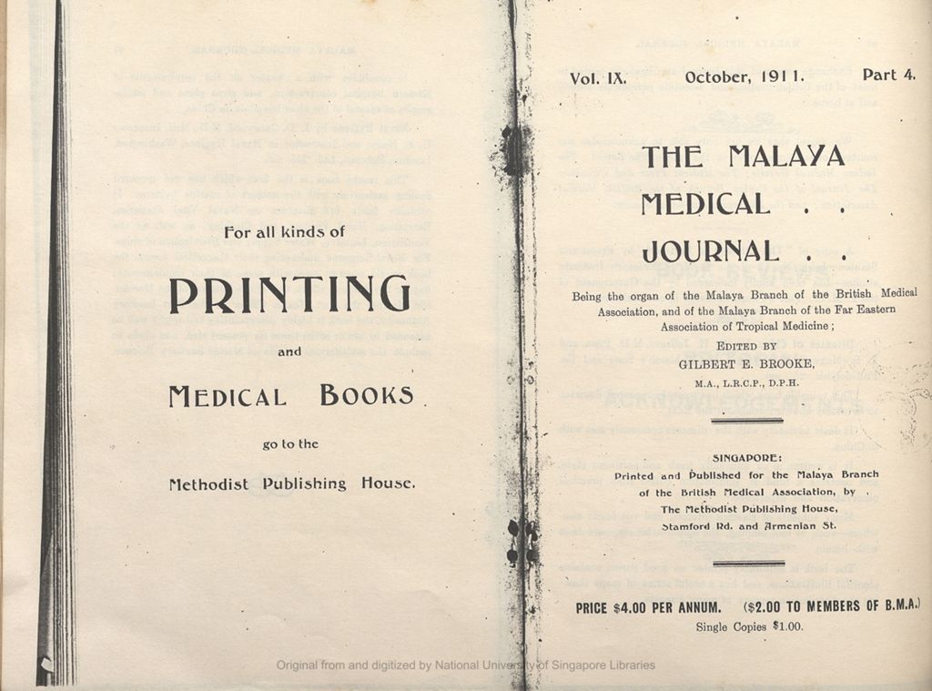 Miniature of The Malayan Medical Journal. Volume 9, Part 4