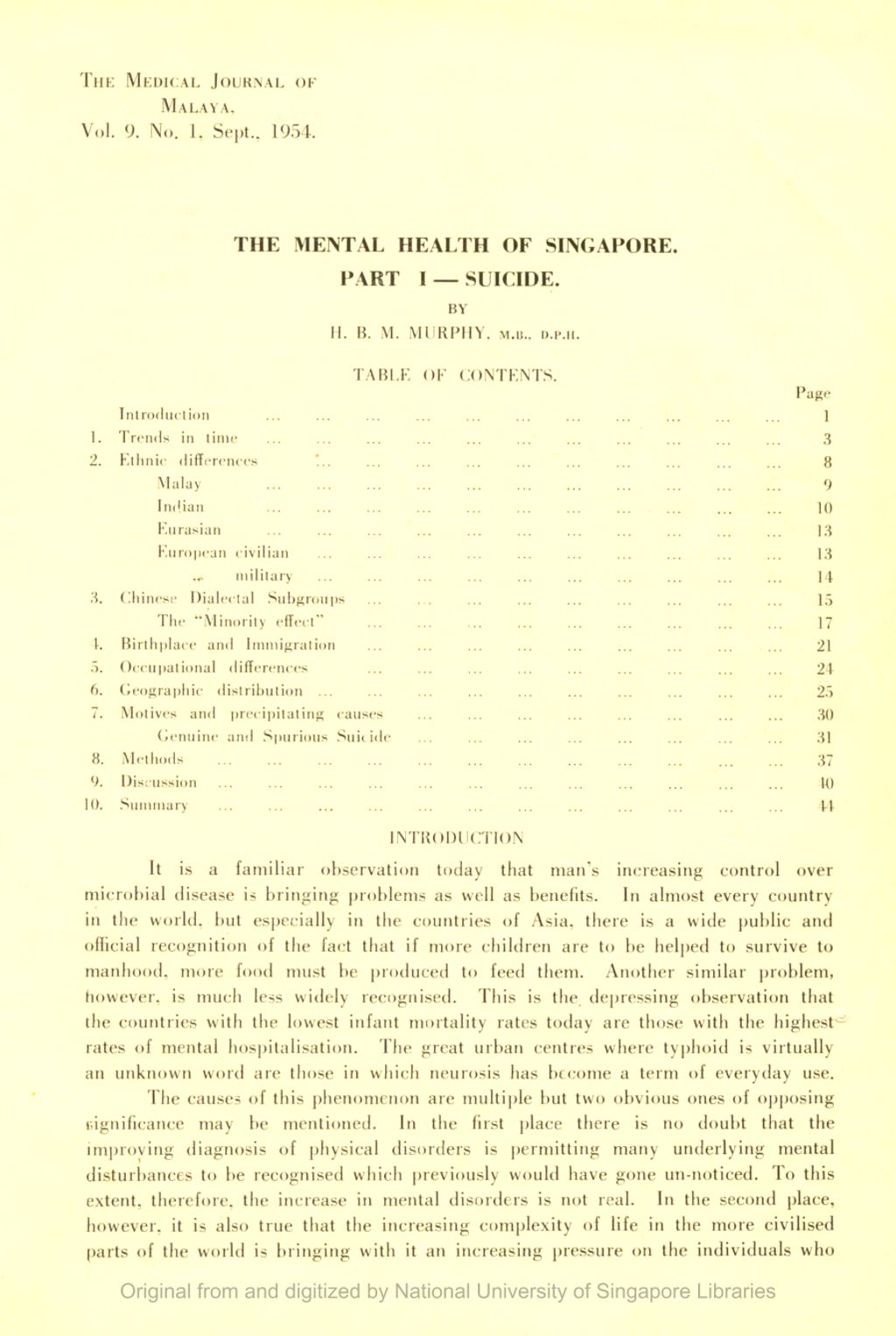 Miniature of Mental Health Of Singapore. Part I â€” Suicide