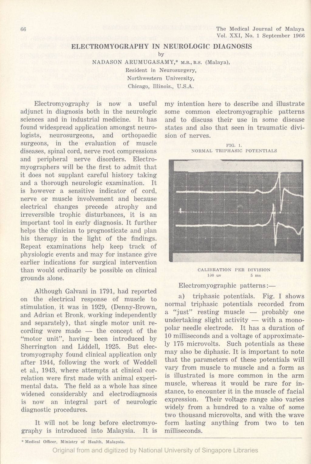 Miniature of Electromyography In Neurologic Diagnosis