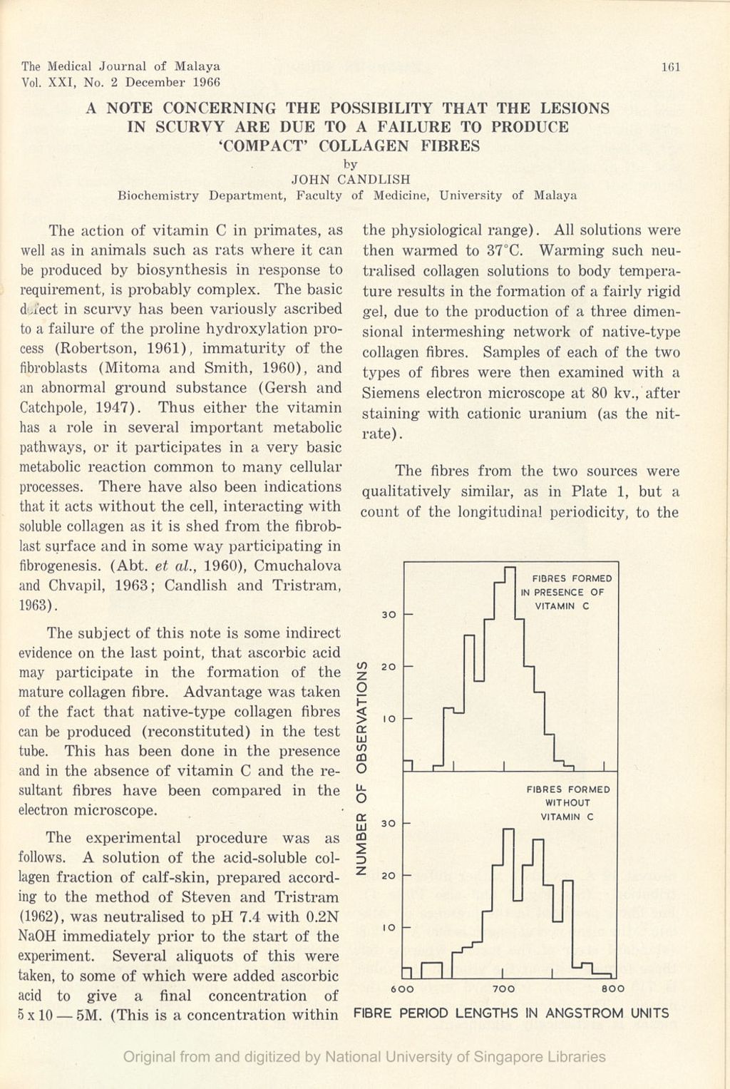 Miniature of Note Concerning The Possibility That The Lesions In Scurvy Are Due To A Failure To Produce 'Compact' Collagen Fibres