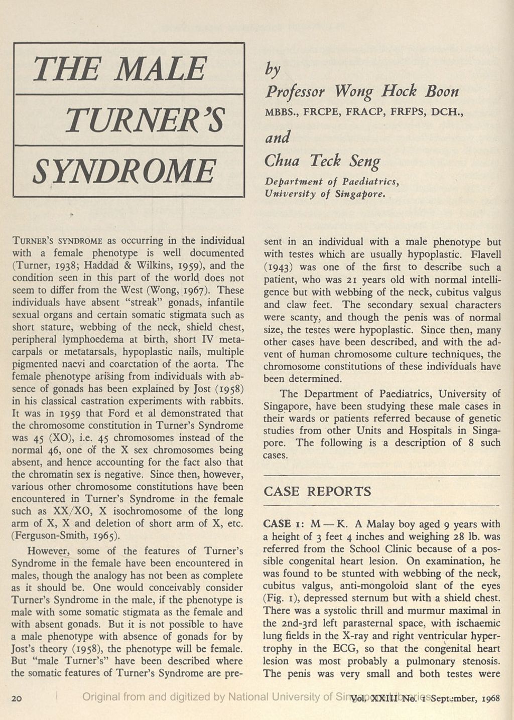 Miniature of Male Turner's Syndrome