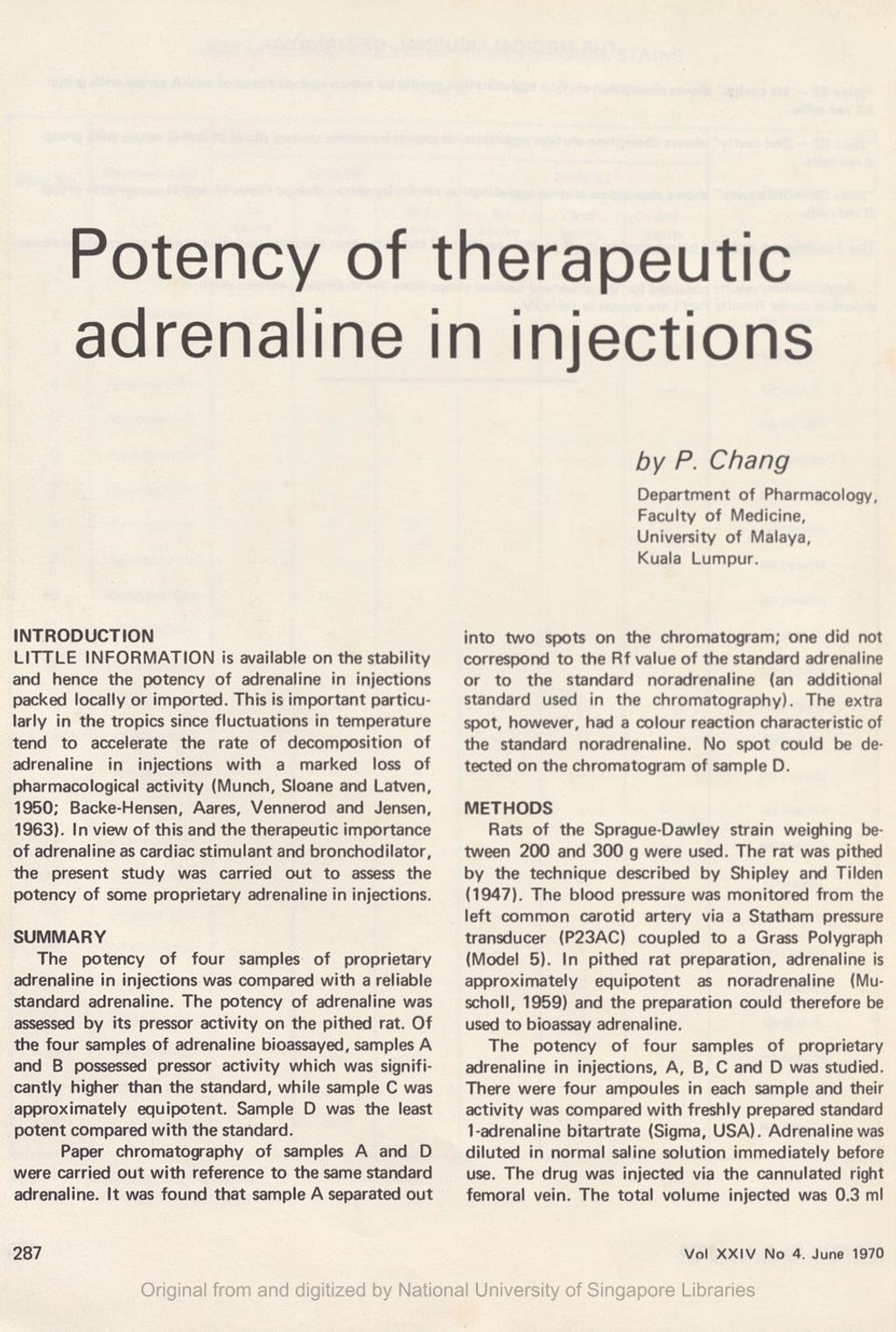 Miniature of Potency of therapeutic adrenaline in injections