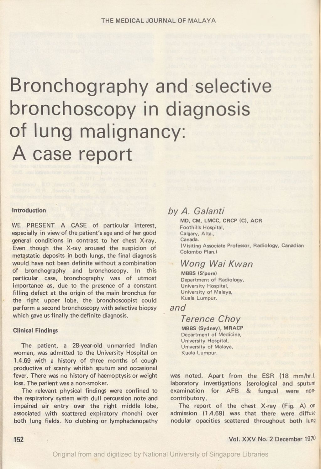 Miniature of Bronchography and selective bronchoscopy in diagnosis of lung malignancy: A case report