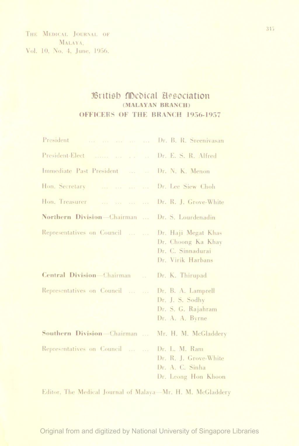 Miniature of Medical Journal of Malaya. Volume 10, Number 4. British Medical Association (Malaya Branch) Malayan Medical Service