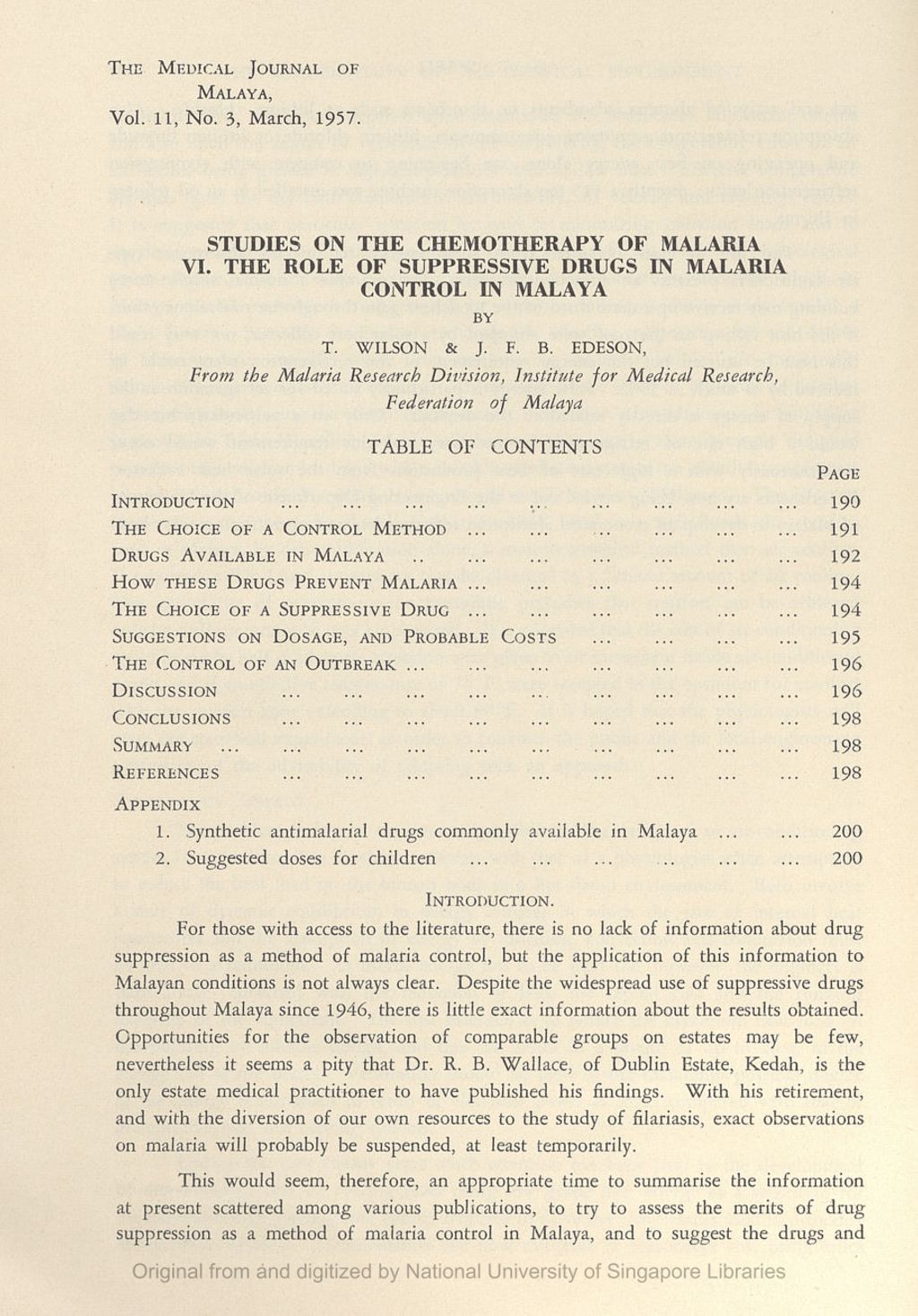 Miniature of Studies On The Chemotherapy Of Malaria Vi. The Role Of Suppressive Drugs In Malaria Control In Malaya