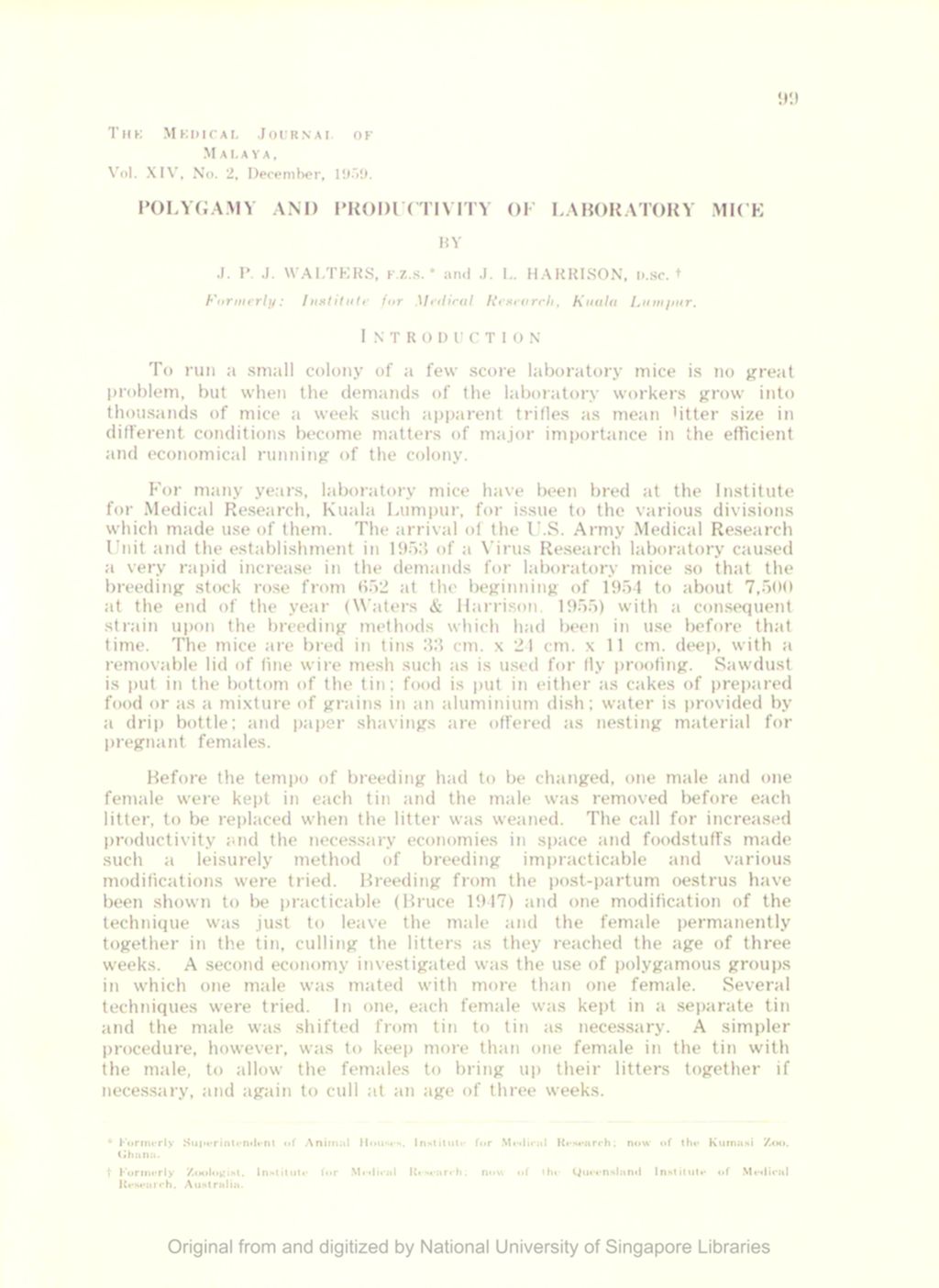 Miniature of Polygamy And Productivity Of Laboratory Mice