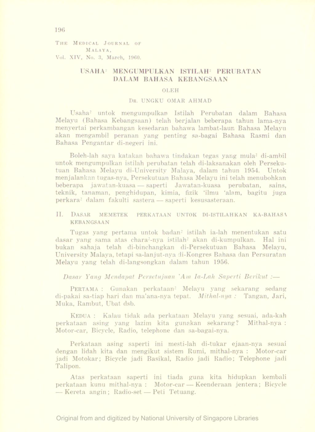 Miniature of Usaha Mengumpulkan Istilah Perubatan Dalam Bahasa Kebangsaan