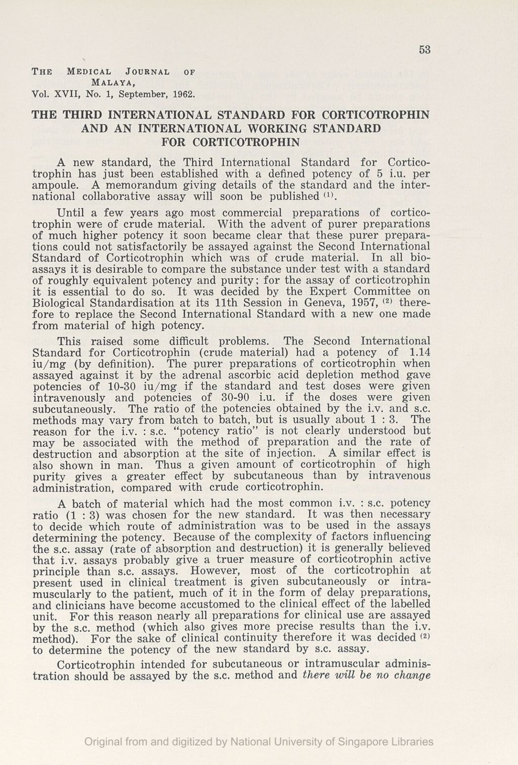 Miniature of Third International Standard For Corticotrophin And An InternationÂ¬ Al Working Standard For Corticotrophin