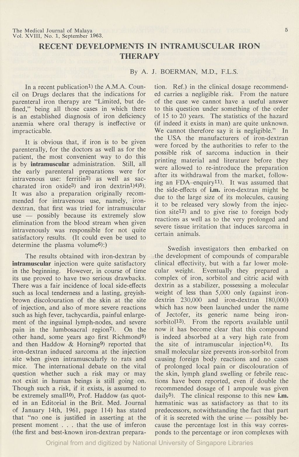 Miniature of Recent Developments In Intramuscular Iron Therapy