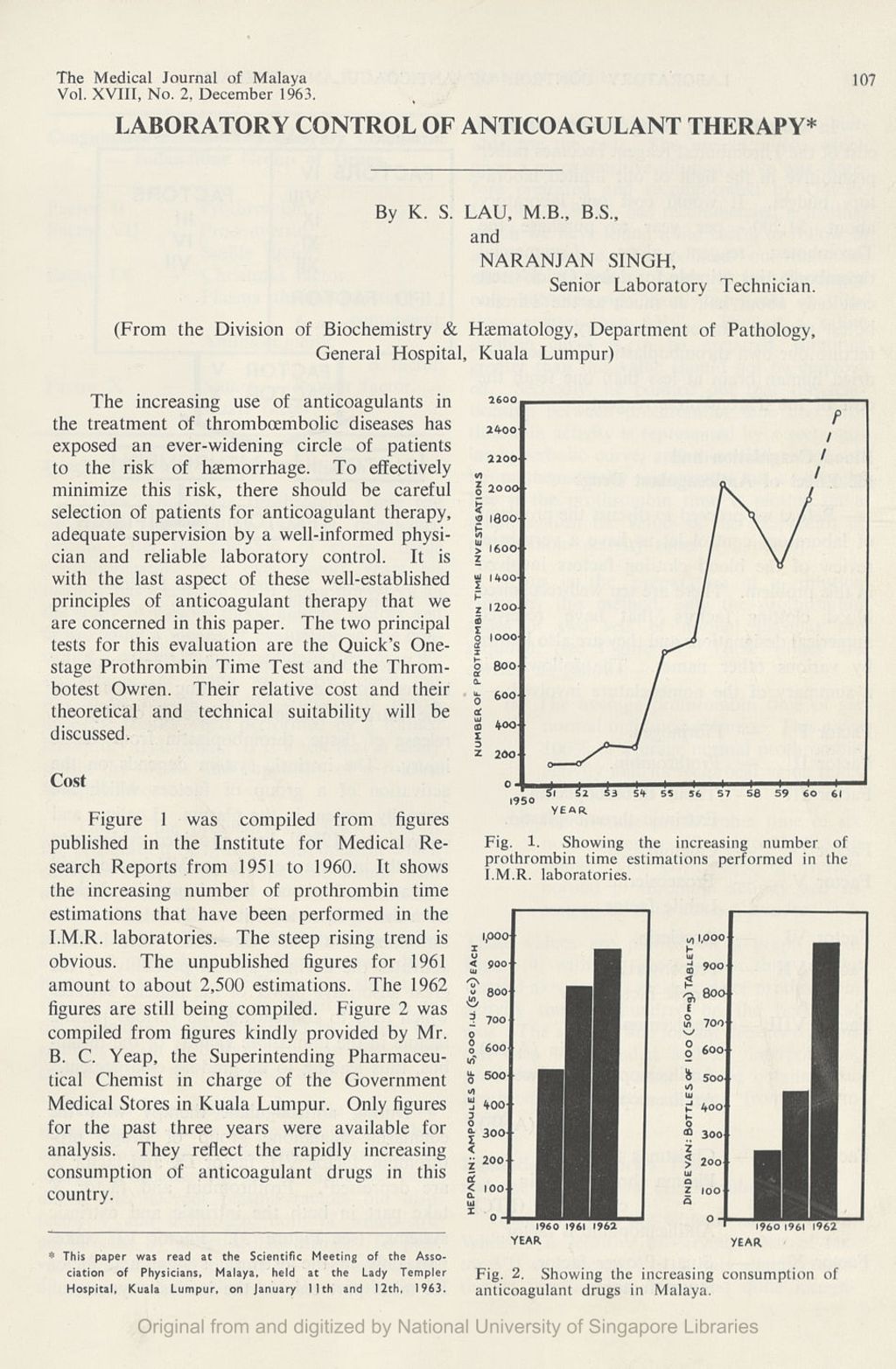 Miniature of Laboratory Control Of Anticoagulant Therapy