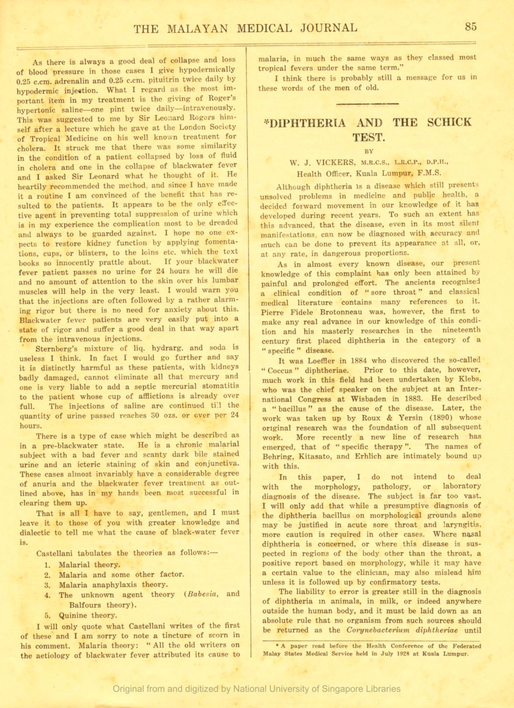 Miniature of Diphtheria And The Schick Test