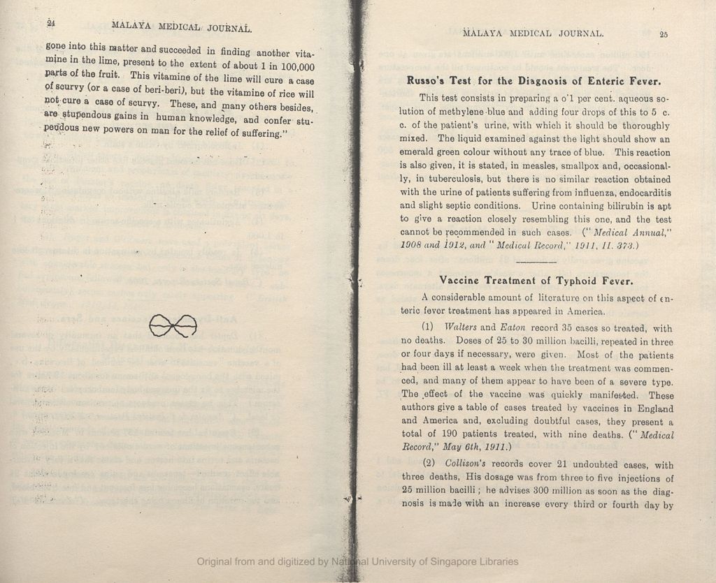 Miniature of Russo's Test for the Diagnosis of Enteric Fever