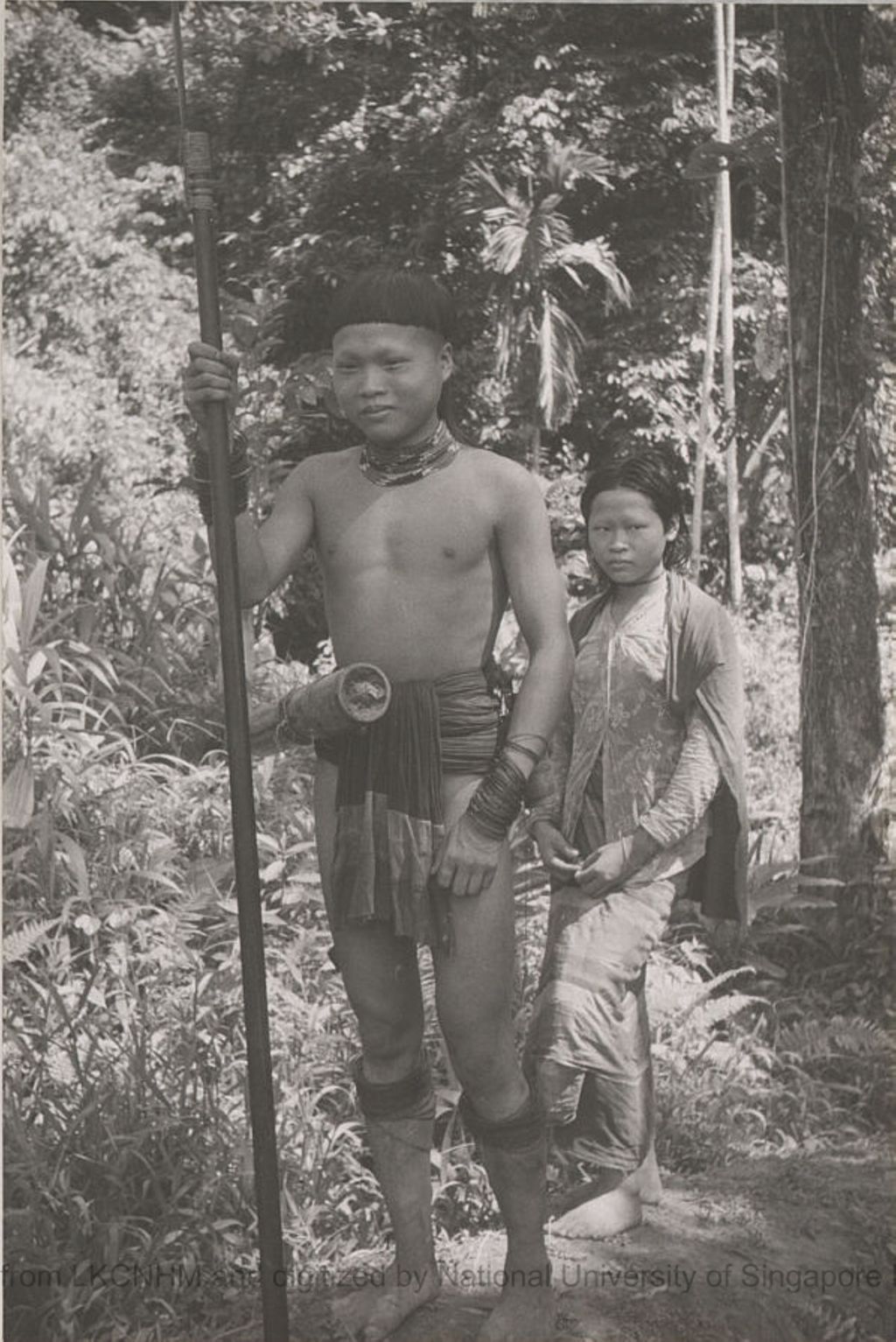 Miniature of Penan couple guarding the cave at Toking, Long Laput, Baram : photo 1