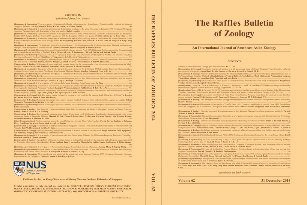 Miniature of Editorial: Raffles Bulletin of Zoology Goes Fully Electronic