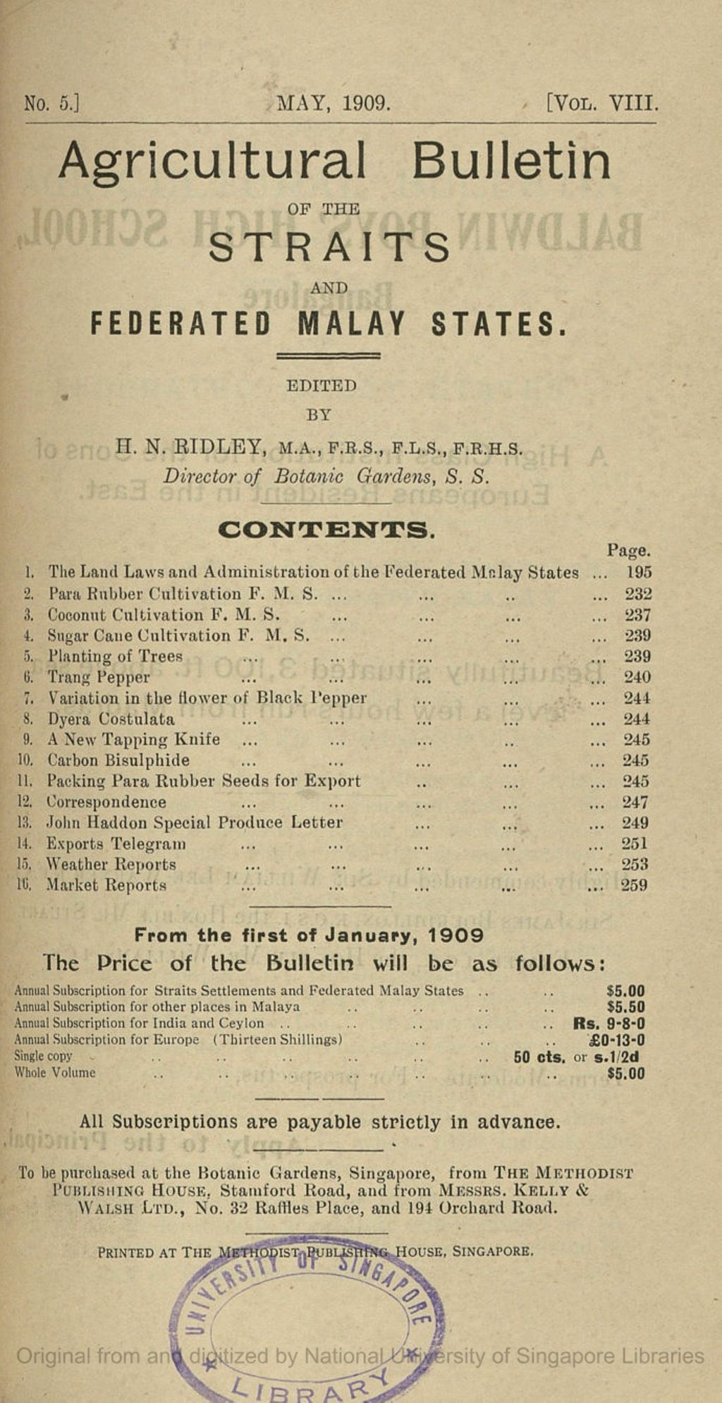 Miniature of The Land Laws and Administration of the Federated Malay States